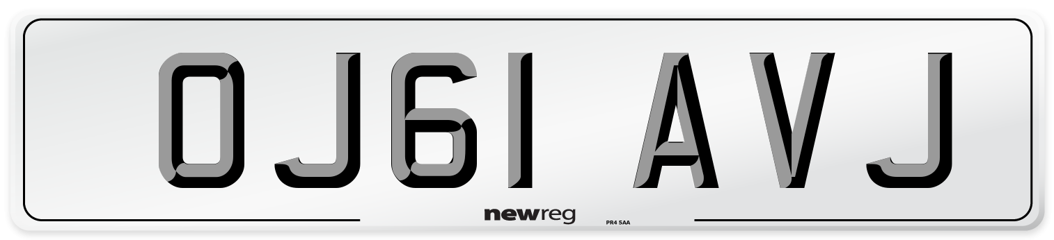 OJ61 AVJ Number Plate from New Reg
